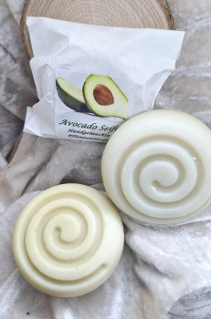 Avocado-Seife - 80 Gr., Handgemachte Pflanzenölseife mit Sheabutter - vegan - palmölfrei