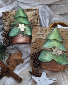 Bäumchen auf Birkenholz Zimtäpfelchenduft