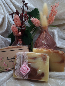 Gartenrose, Hand und Duschseife, schönes Geschenk