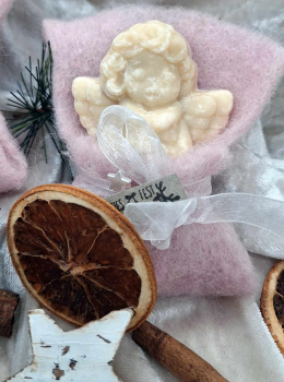 Pflanzenölseife, weihnachtliches Motiv Engelchen