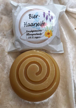 Bier-Haarseife - palmöl- und plastikfrei - vegan - für normales Haar