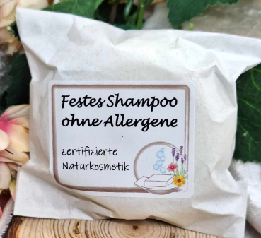 Festes Shampoo / Solid-Shampoo, Sensitiv -ohne Duftstoffe, vegan, handfertig