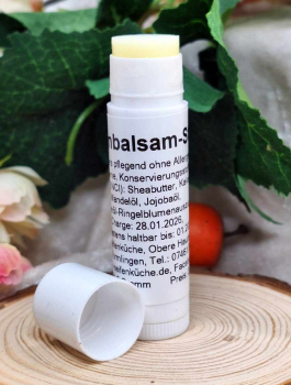 Lippenbalsam mit Ringelblume als Stick, vegan, palmölfrei