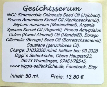 Gesichts- und Körperöl mit wertvollen nativen Ölen, 50 ml