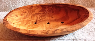 Seifenschale Olivenholz - OVAl groß - 16 cm