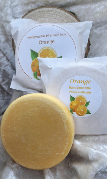 Orange (handgemachte Hand- und Duschseife) - vegan