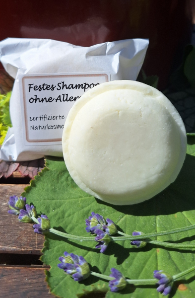 Festes Shampoo / Solid-Shampoo, Sensitiv -ohne Duftstoffe, vegan, handfertig