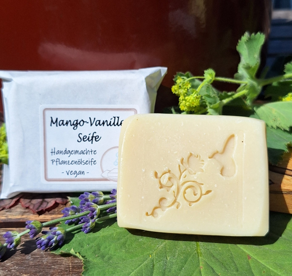 Mango-Vanille-Seife (handgefertigte Hand- und Duschseife)