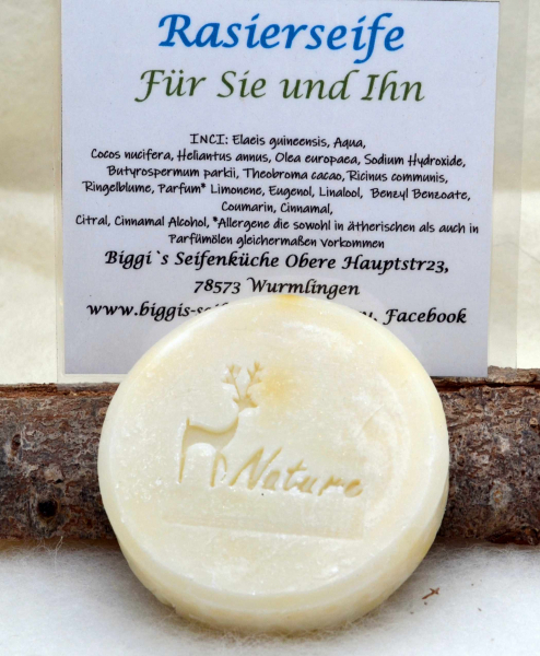 Rasierseife - sehr pflegend mit Johanniskraut, 70 Gramm - vegan