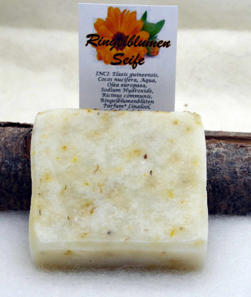 Ringelblumenseife (handgefertigte Hand- und Duschseife) - vegan