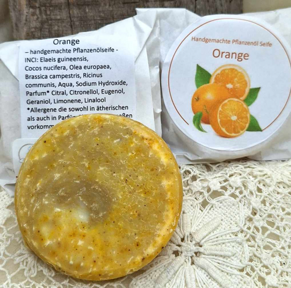 Orange (handgemachte Hand- und Duschseife) - vegan