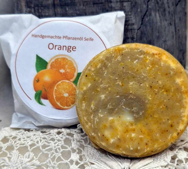 Orange (handgemachte Hand- und Duschseife) - vegan