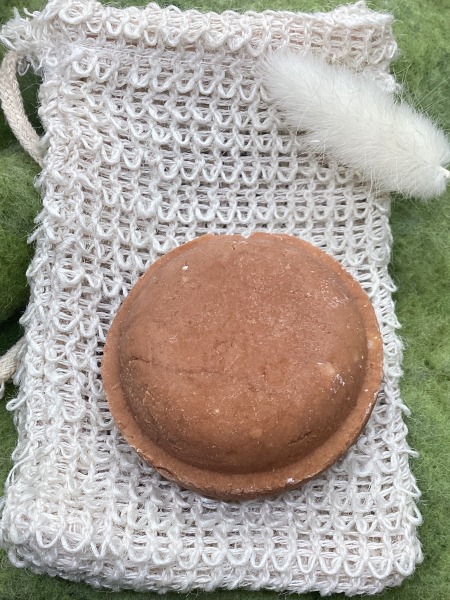 Festes Solid Shampoo rote Tonerde  große Portion 80gr.