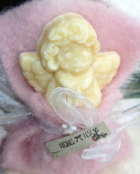 Pflanzenölseife, weihnachtliches Motiv Engelchen