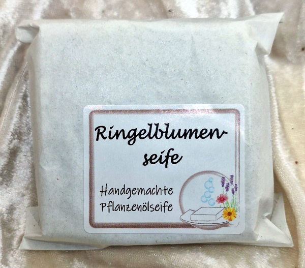 Ringelblumenseife (handgefertigte Hand- und Duschseife) - vegan