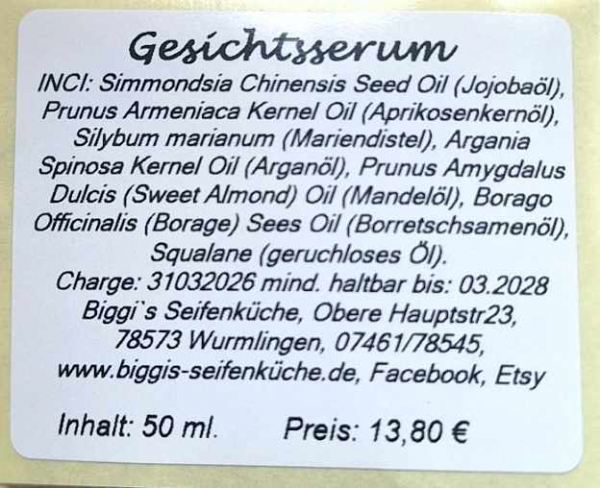 Gesichts- und Körperöl mit wertvollen nativen Ölen, 50 ml