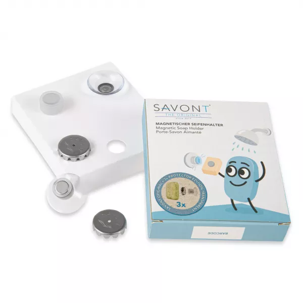 Savont - 3x Protection Edition - DER Seifenhalter mit Magnet (kein Bohren, Kleben)