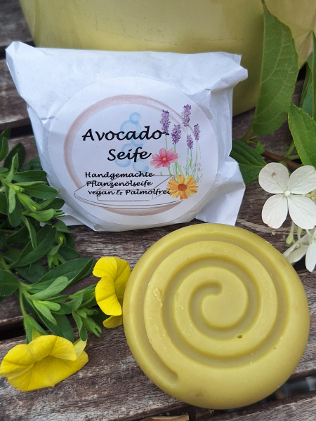 Avocado-Seife - Hand, Dusch und Gesichtsseife ohne Duft Öle (Allergene) mit Sheabutter - vegan - palmölfrei