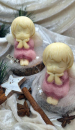 Pflanzenölseife, weihnachtliches Motiv Engelchen, umfilzt
