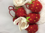 Eingefilzte Erdbeer Seife